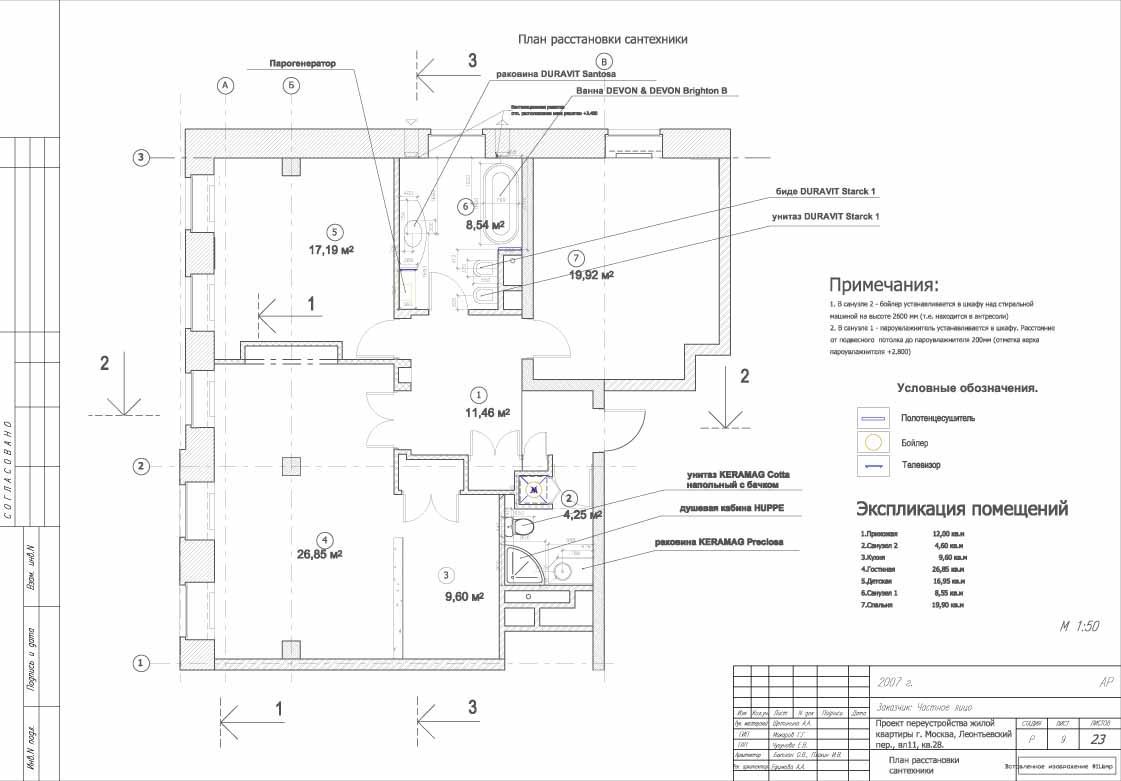 план расстановки сантехники