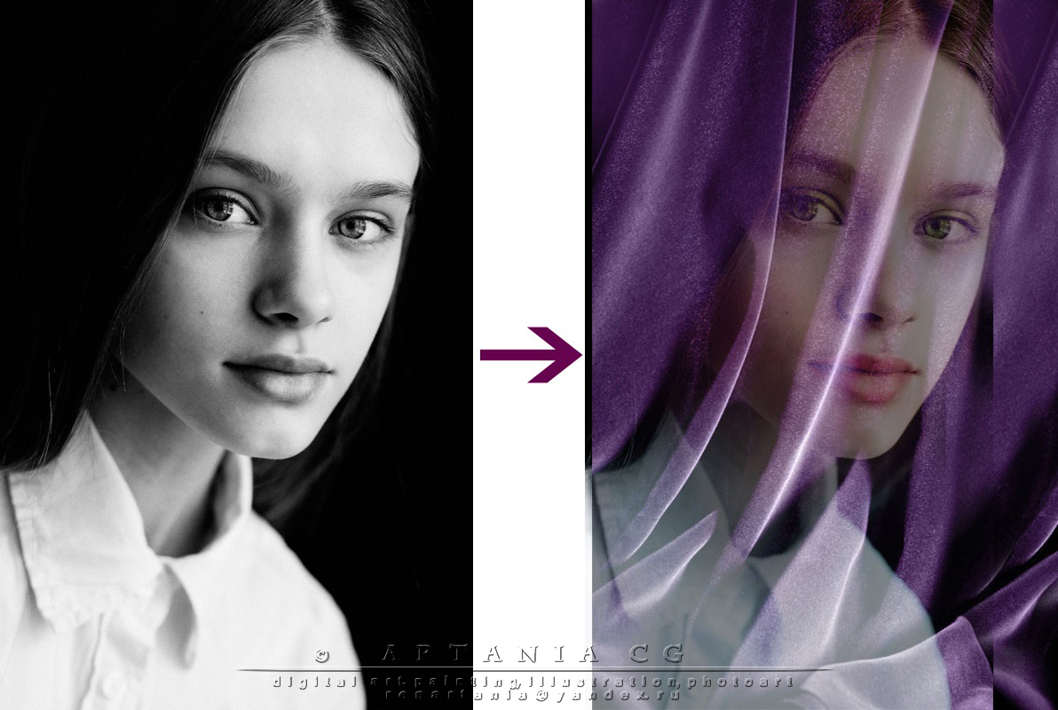Арт-обработка фото "под вуалью"