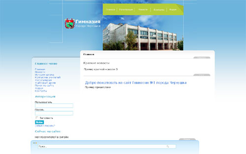 Разработка сайта гимназии