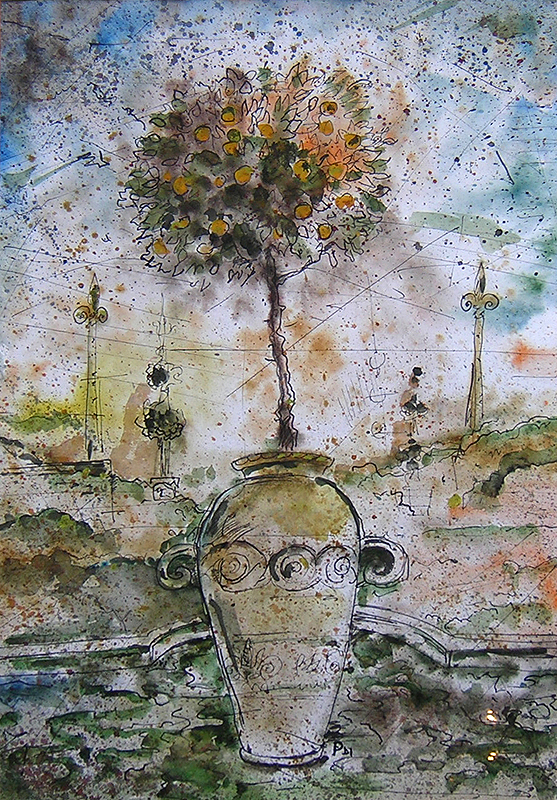 дерево в горшке