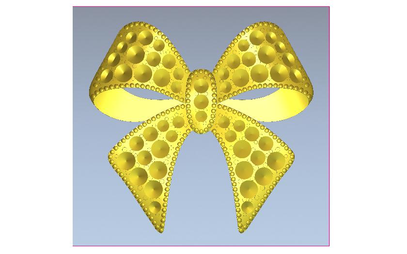 Кольцо бантик из золота