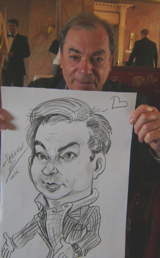 5-ти минутный шарж карандашом с натуры