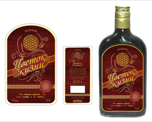 Этикетка. Бальзам "Цветок жизни"