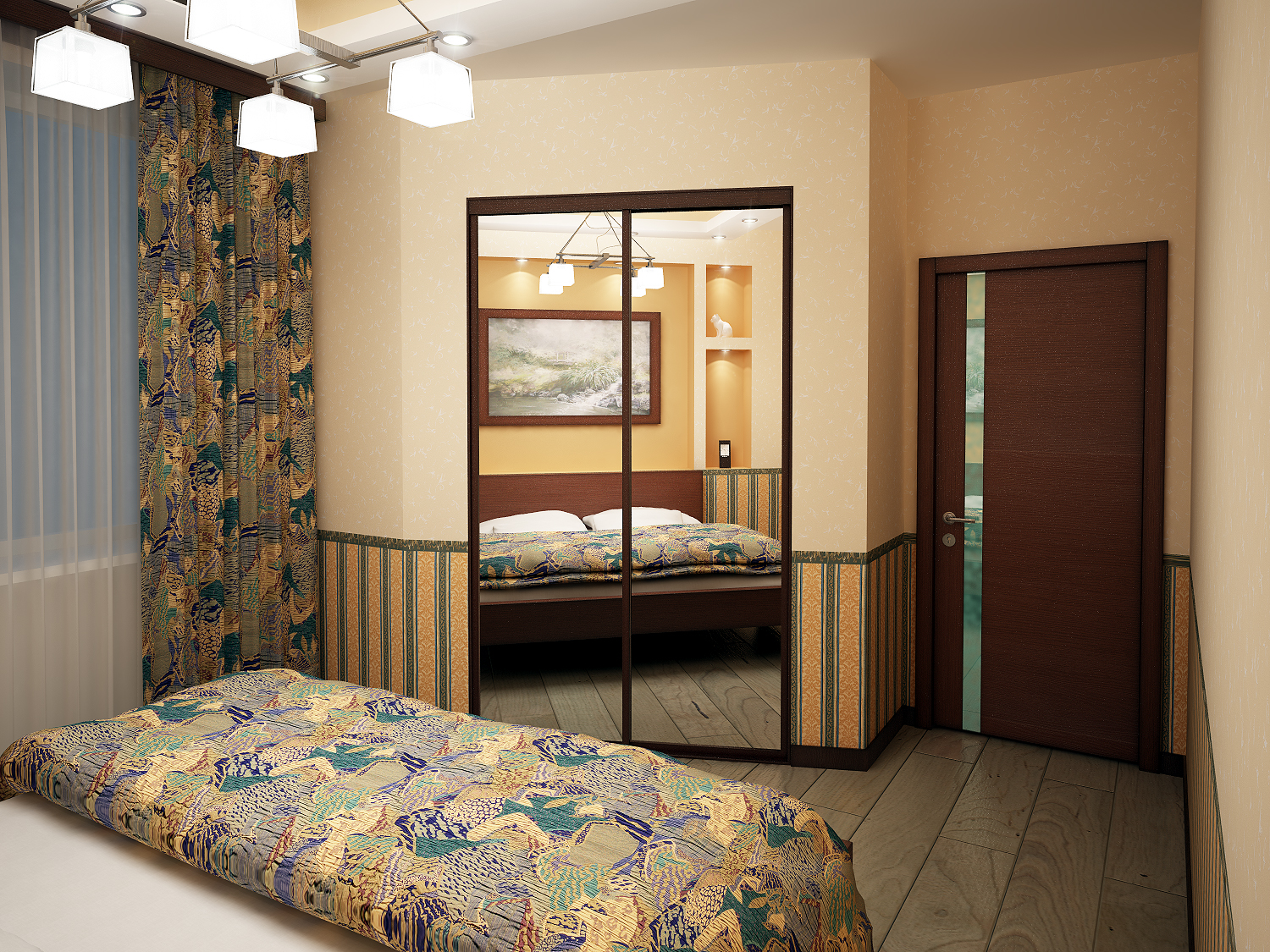 спальня в загородном доме (вид 2)