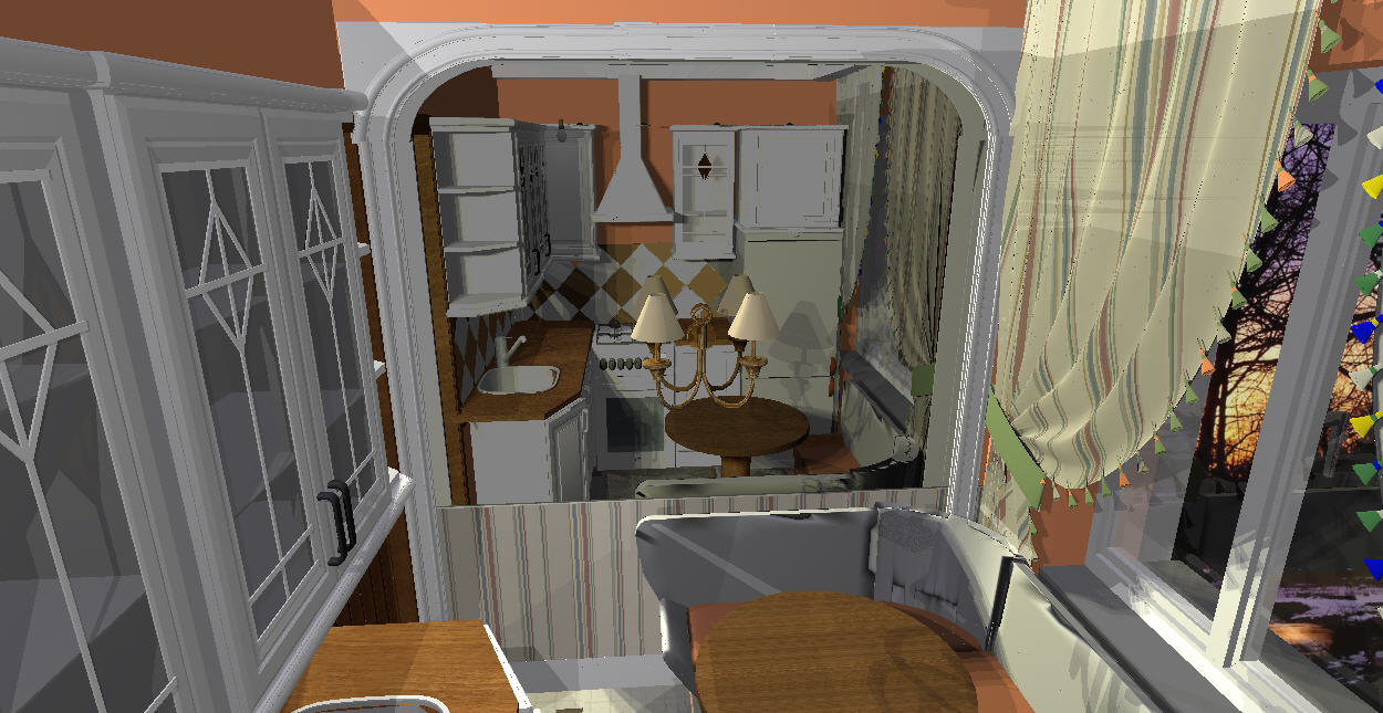 кухня 5м в 1.комн.кв.35м