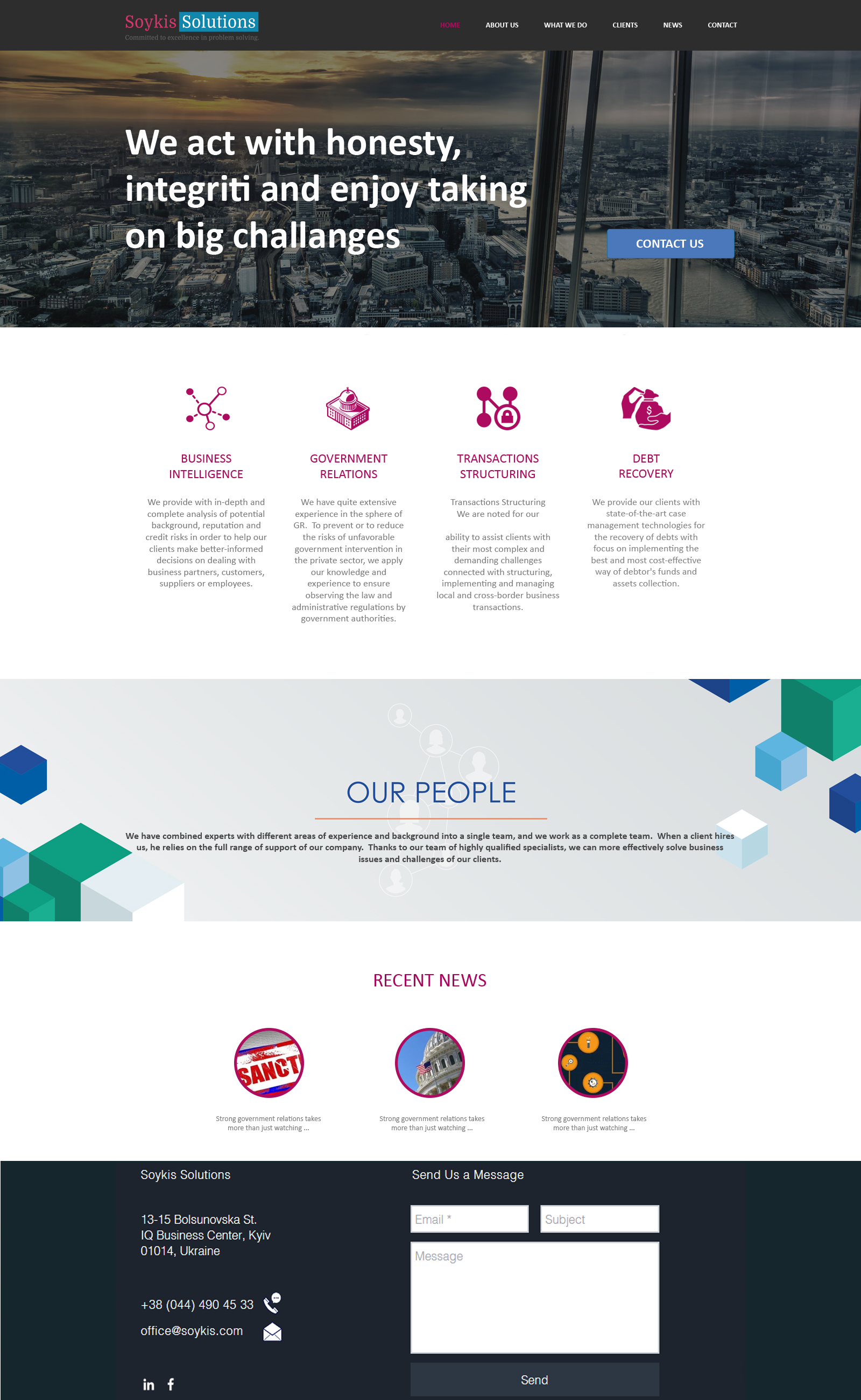 Дизайн зарубежного сайта