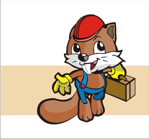 ил-я "Строитель бобер" для стр-го сайта