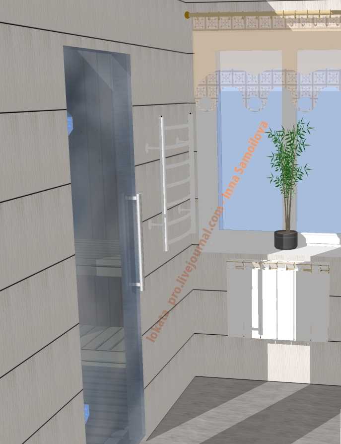 Входная зона помывочной 1 вар. Первомайка (коттедж)