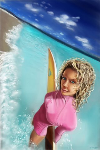 девушка у берега