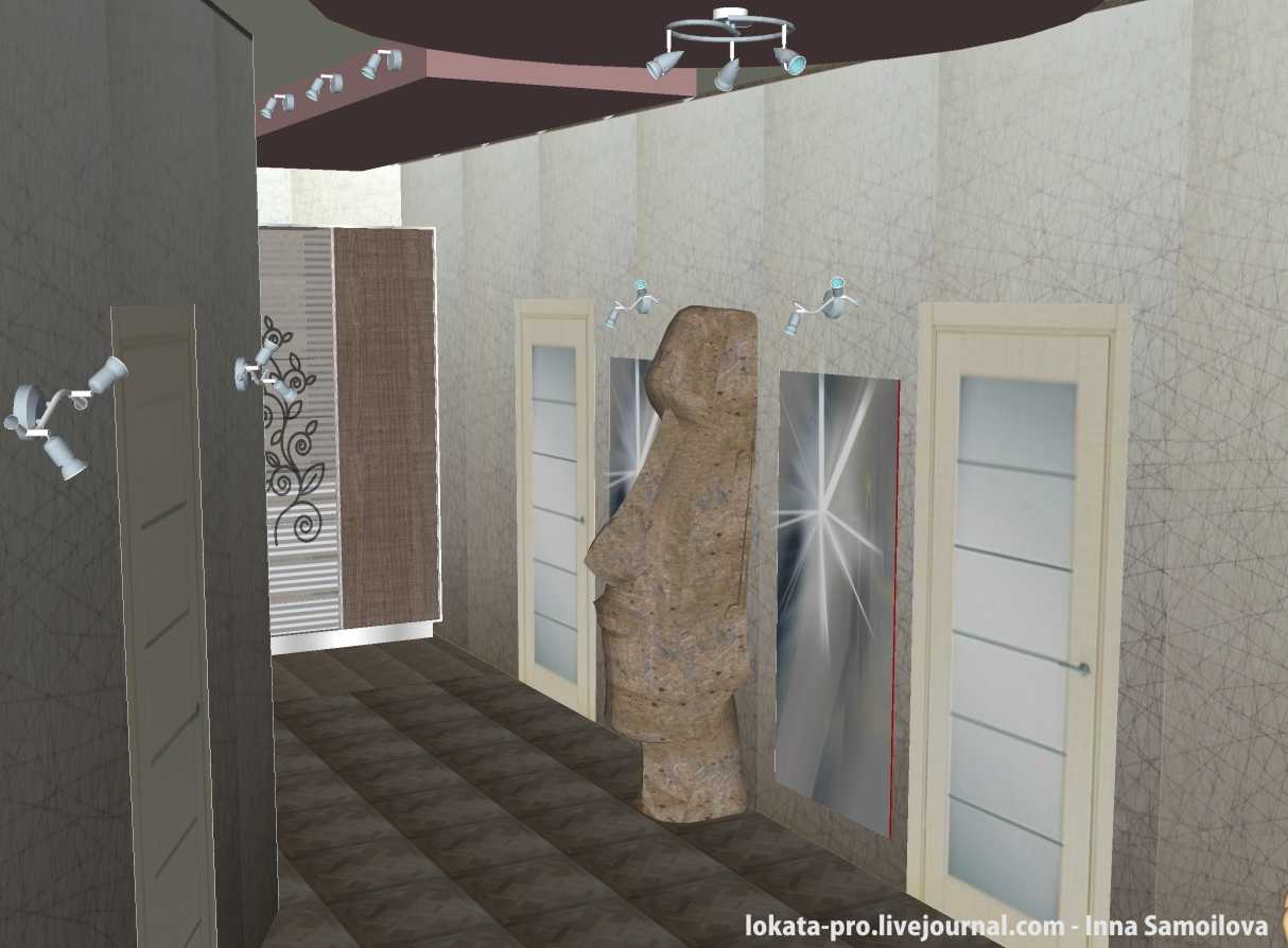 Коридор в трехкомнатной на Галащука