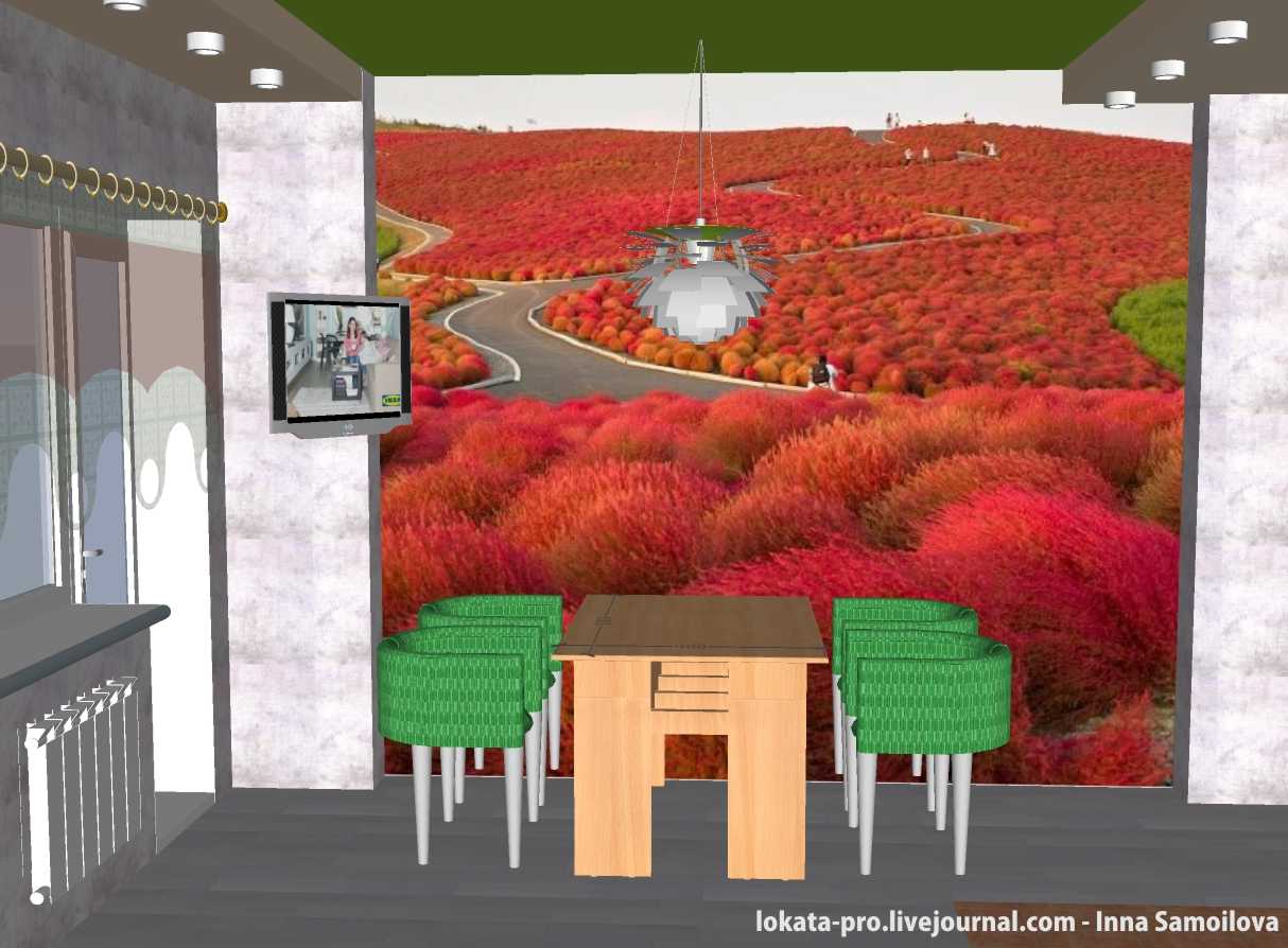 Кухня в трёхкомнатной на Галащука