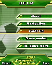 меню для игры