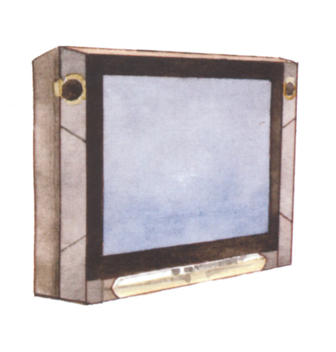 акварель "телевизор"