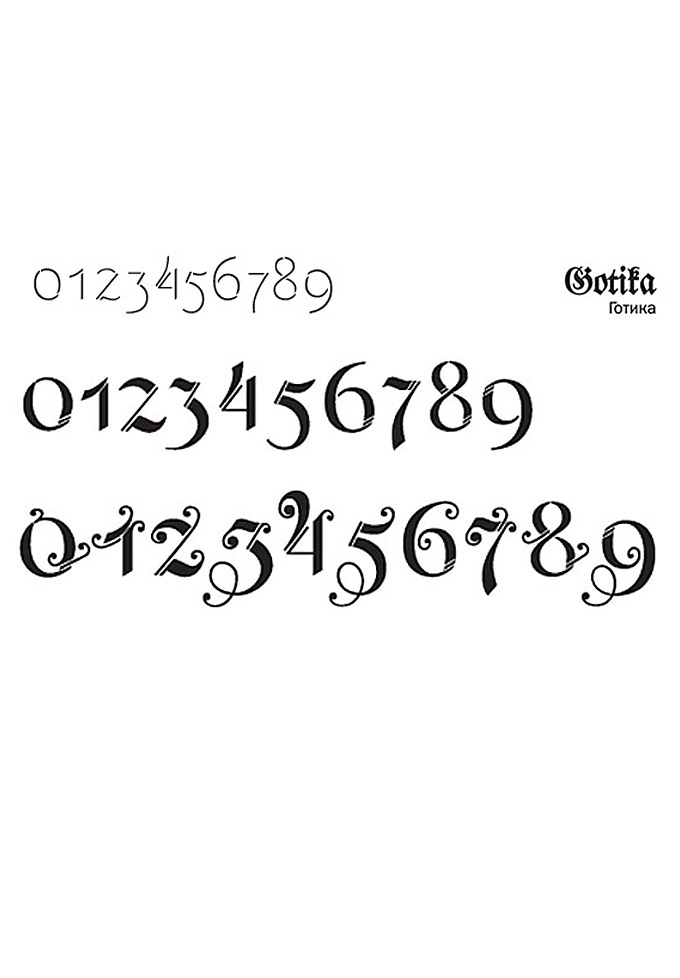 Цифры "Готика"