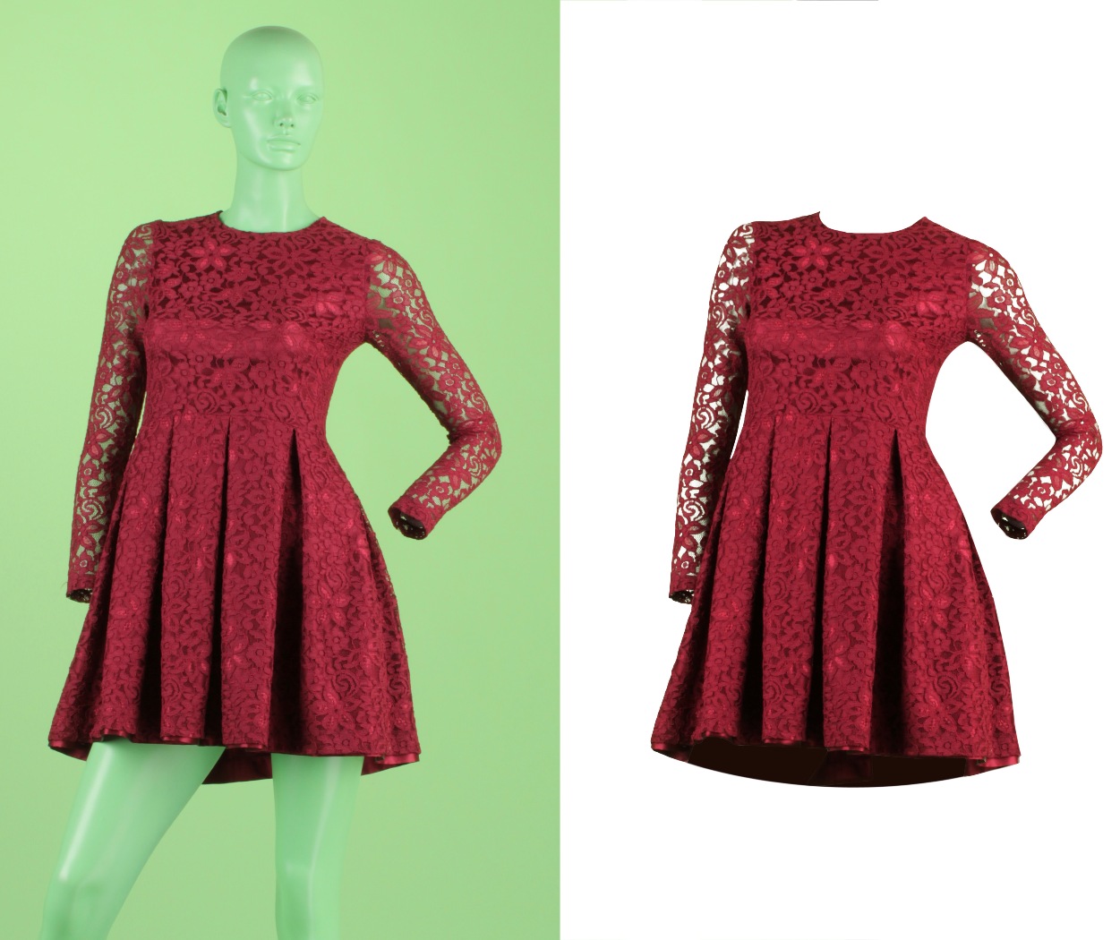 Обтравка платья