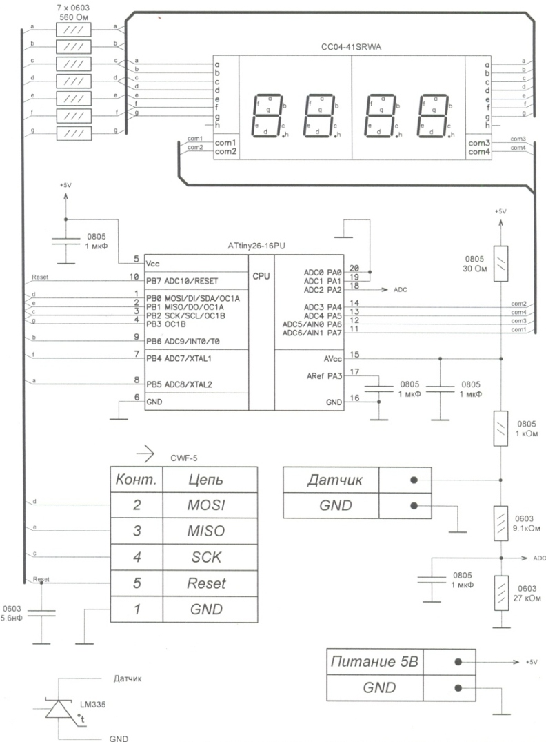 Курсовая работа: "Разработка цифрового термометра"