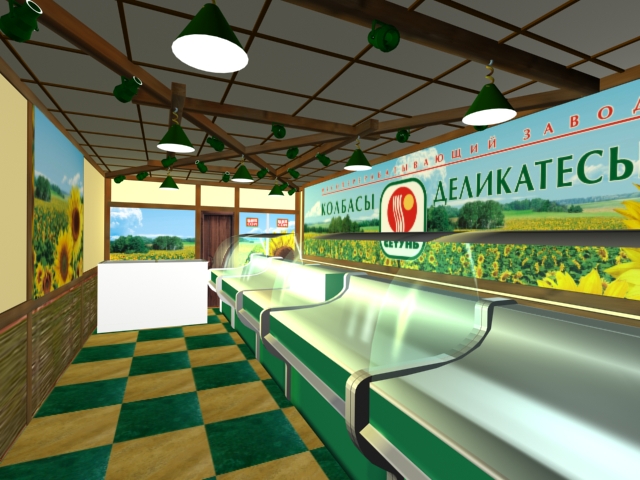 Оформление интерьера магазина "Сетунь"