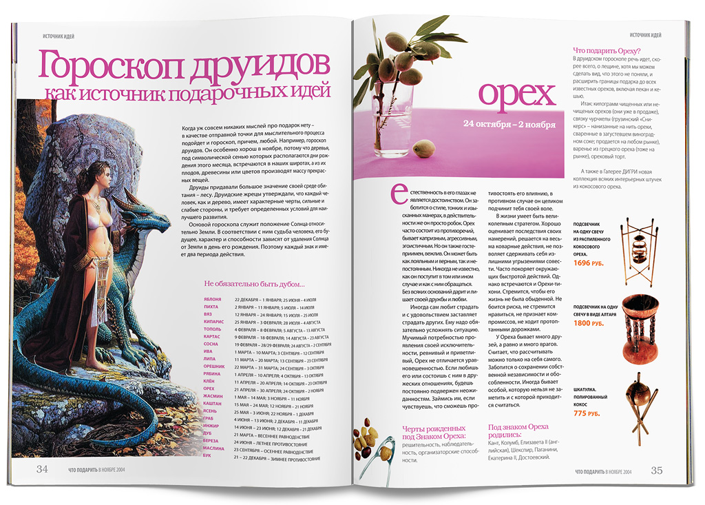 Журнал "Что подарить?", дизайн-макет и первый номер