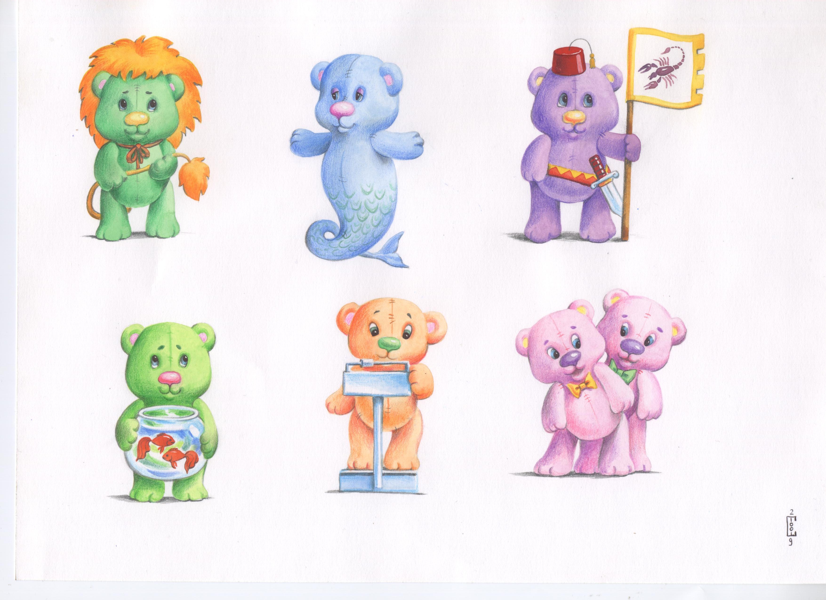 Мишки-знаки Зодиака