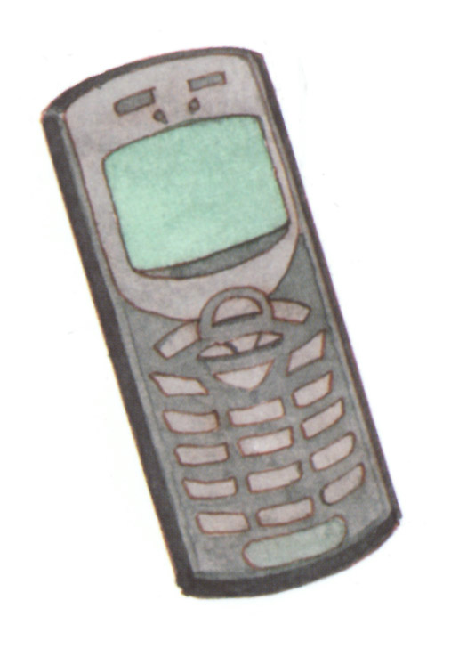 акварель "мобильник"