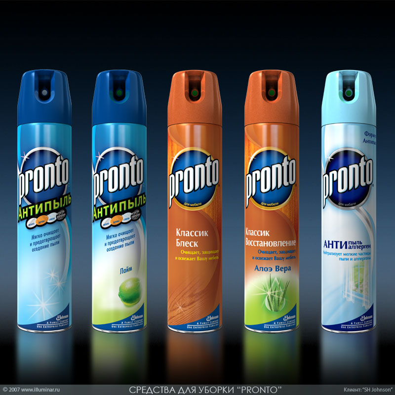 Средства по уходу за мебелью серии "Pronto"
