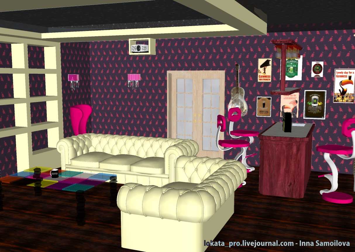 Гостиная с домашним кинотеатром