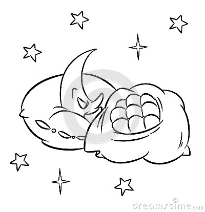 Спокойной ночи - раскраска