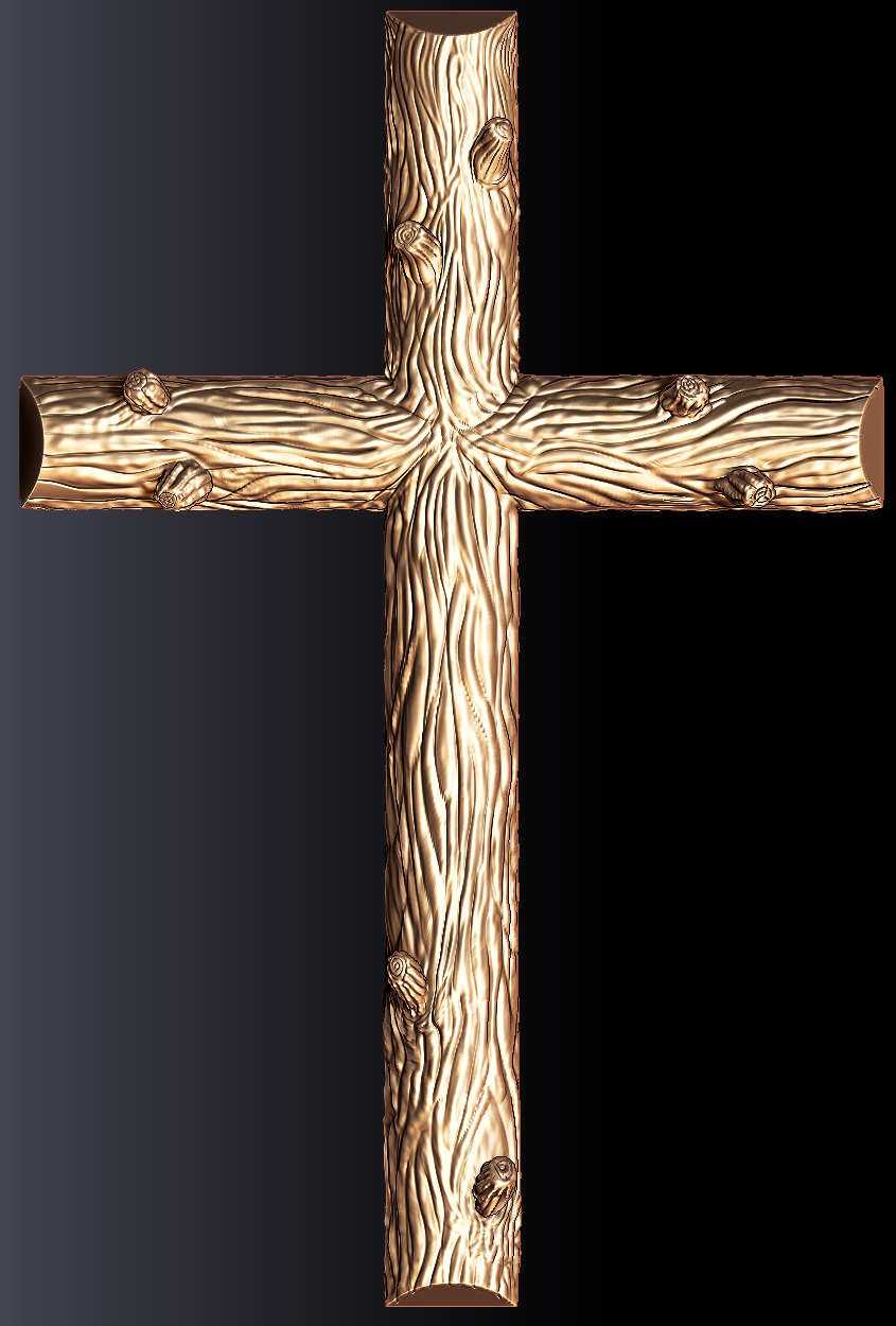 Ювелирное изделие "Крест с корой"