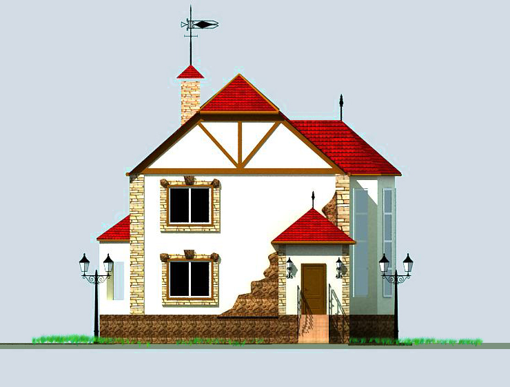 Проект загородного дома в "Чешском стиле"