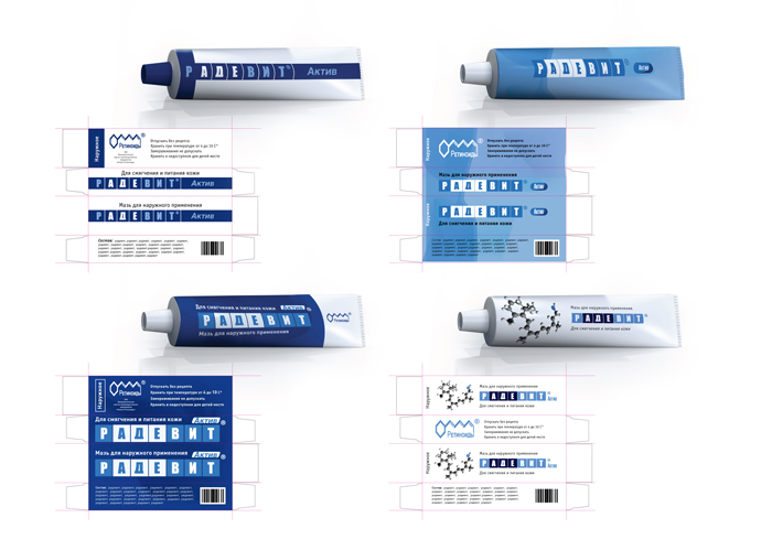 Упаковка крема «Радевит»