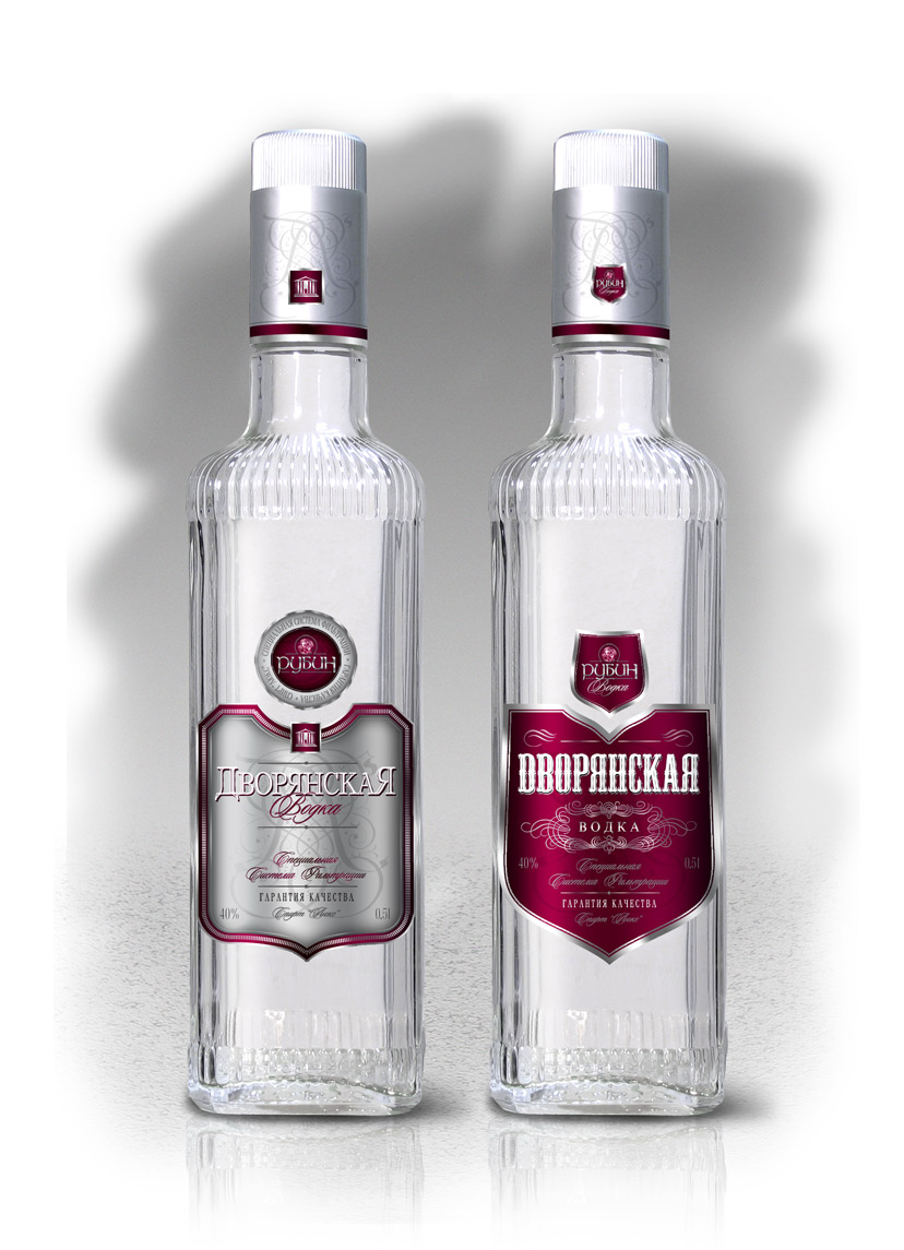 Этикетка водки "Дворянская"