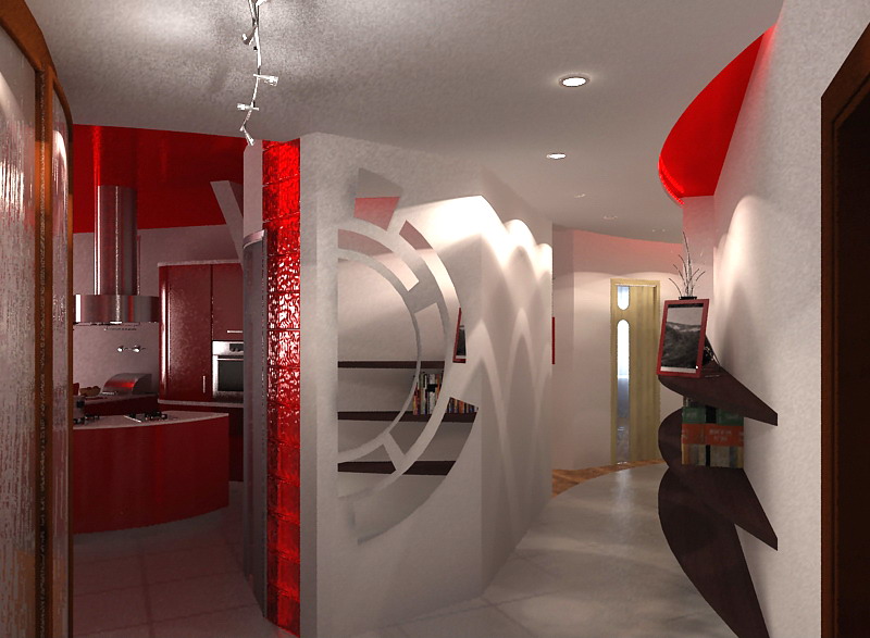 Частный интерьер №1. вид от входной двери