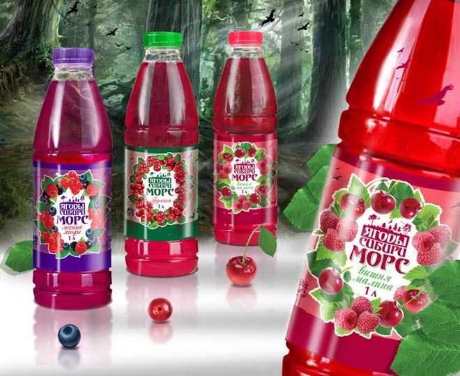 Дизайн для морсов "Ягоды Сибири"