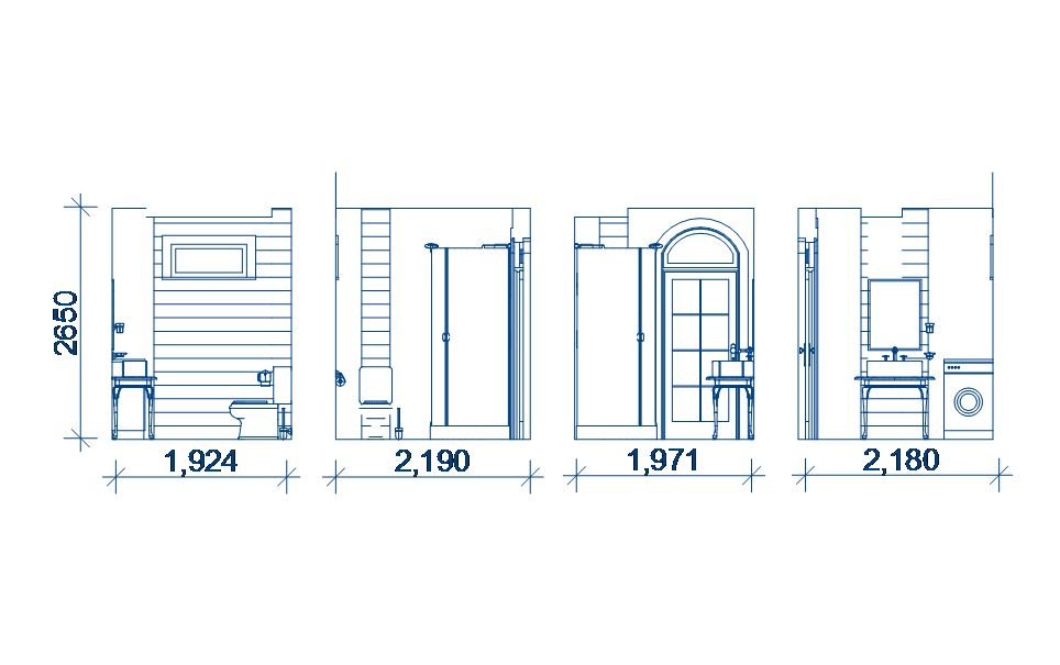 развертка  ванная