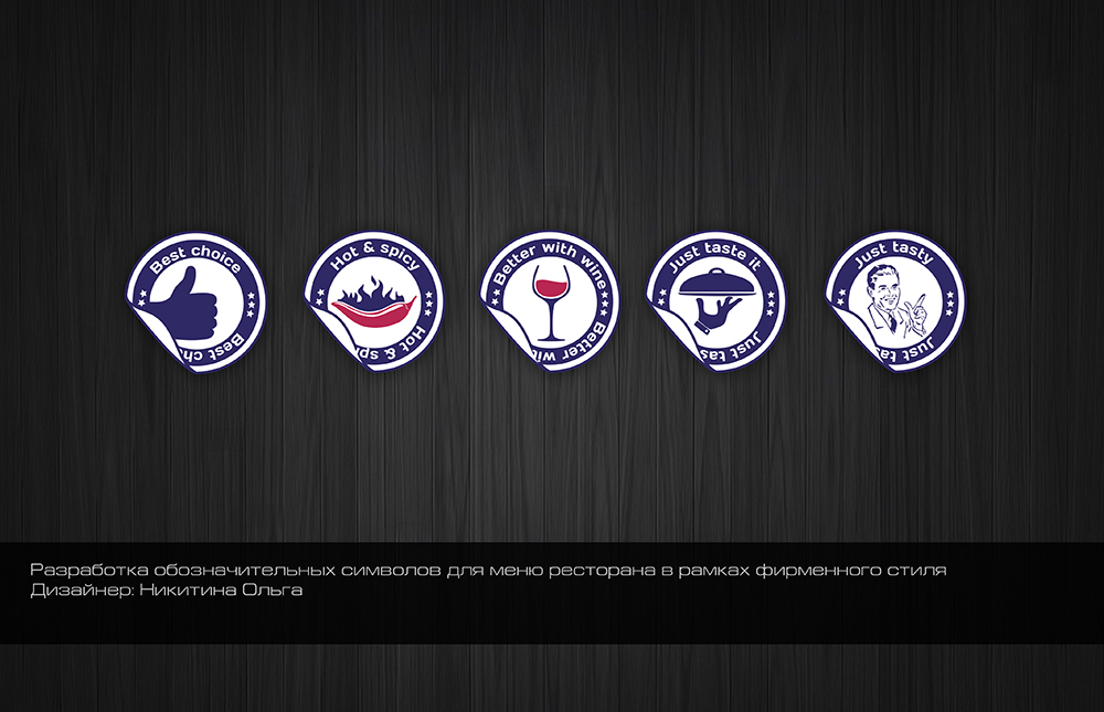 Разработка символов для меню