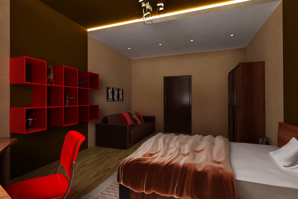 Коттедж п. Фоминское. 2 этаж. Подростковая комната