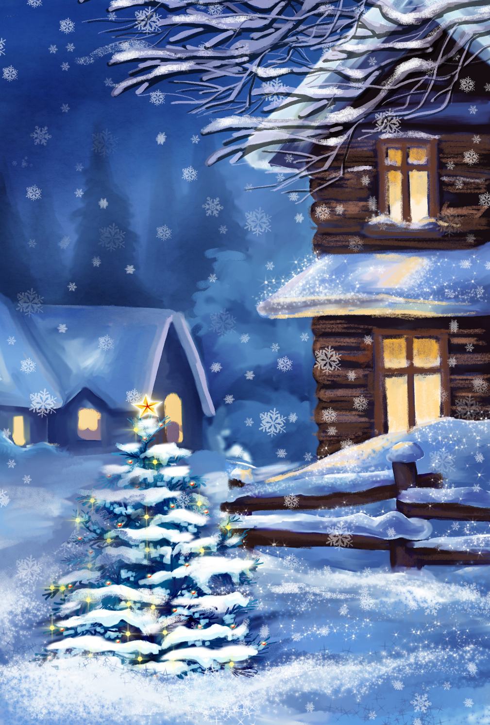 новогодняя открытка Астра Лайт