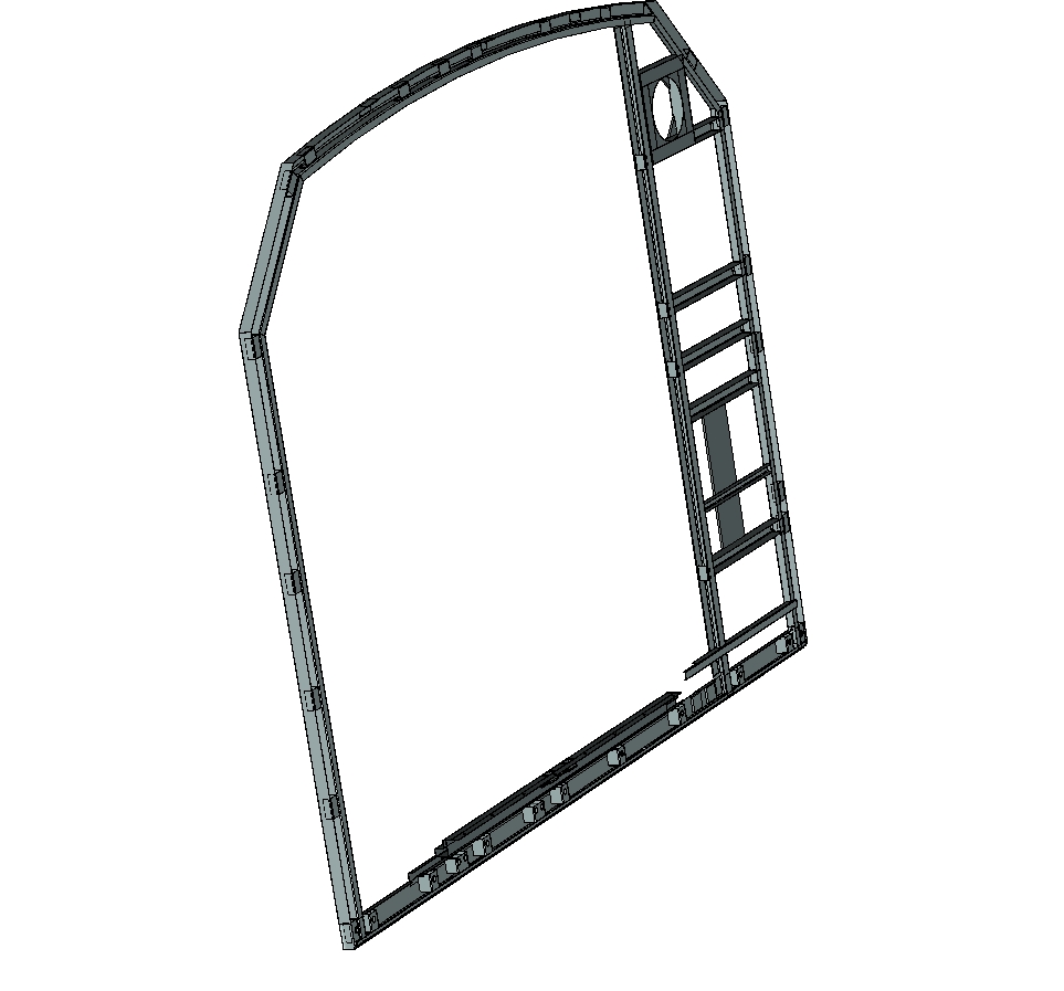 Каркас-скелет панели кузова-фургона