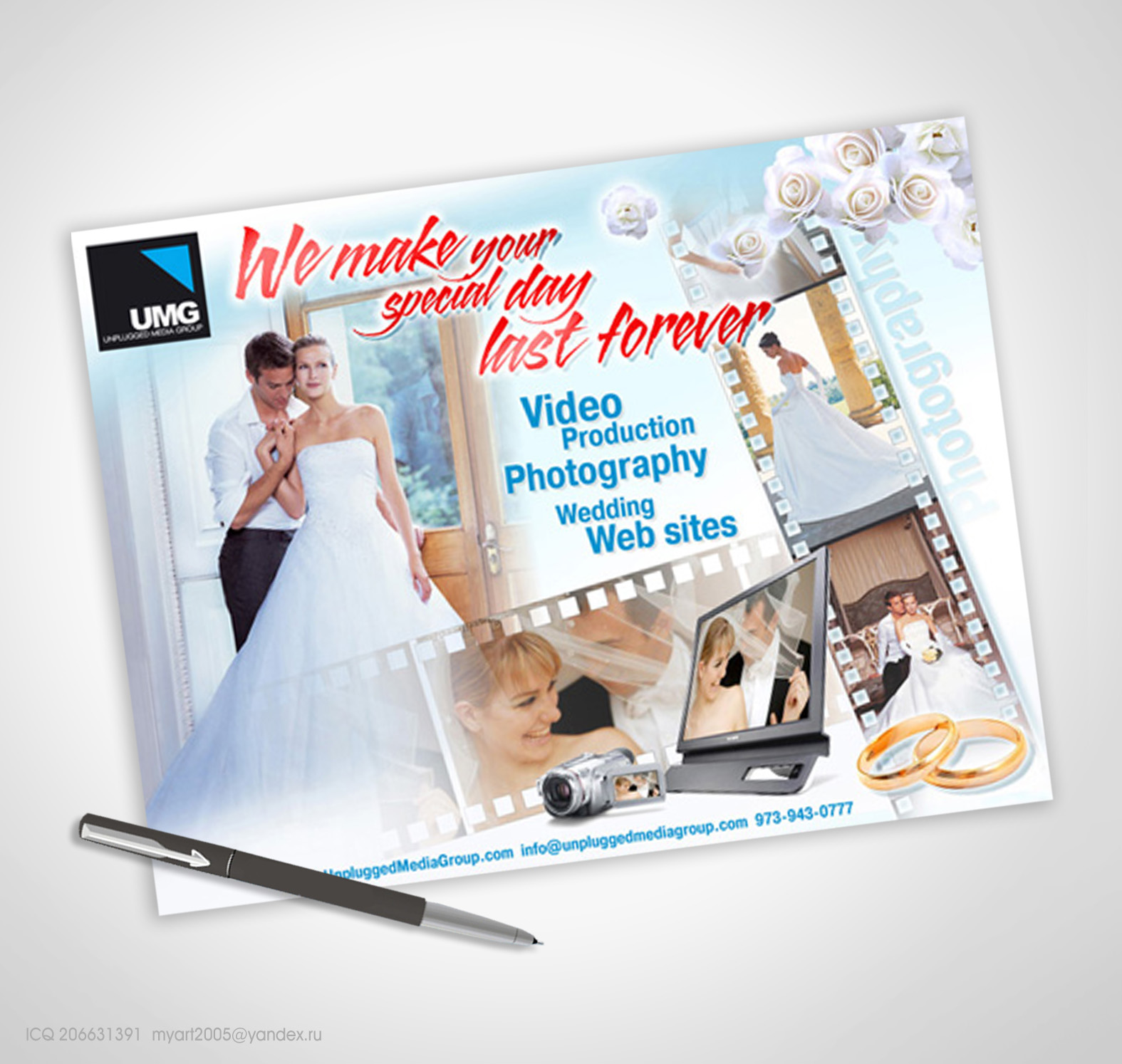 Листовка для свадебных услуг - США