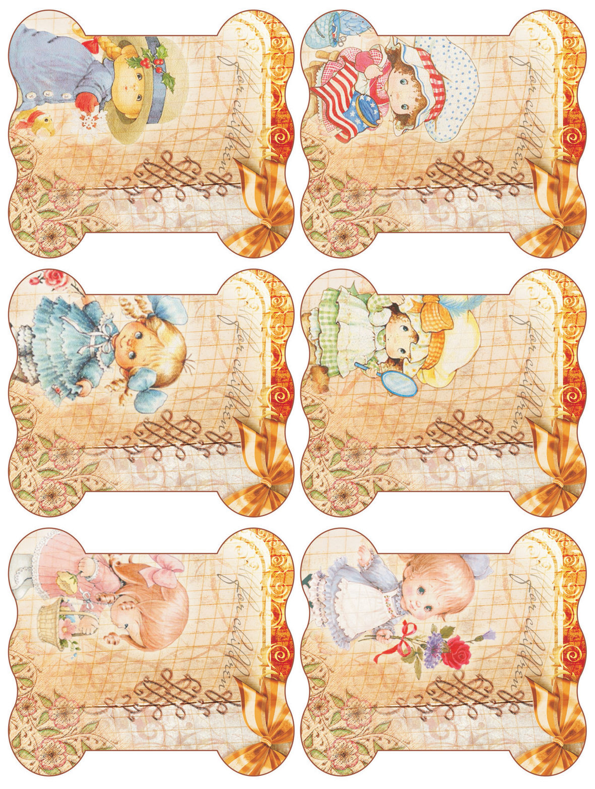 скрап-карта "Куклы"