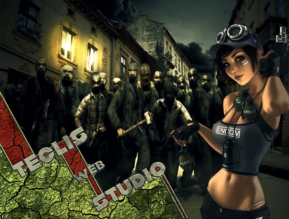 Коллаж "зомби" результат