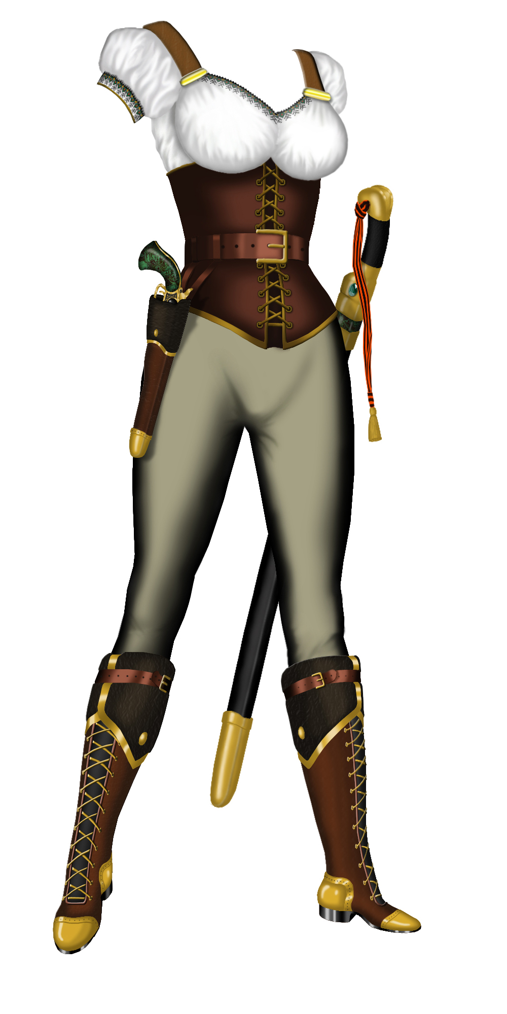 Костюм женского персонажа. Photoshop CS5