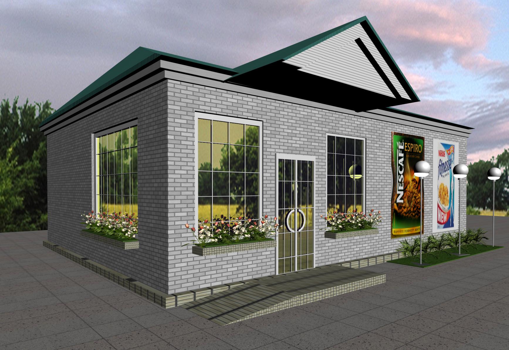 фасад чайного павильона