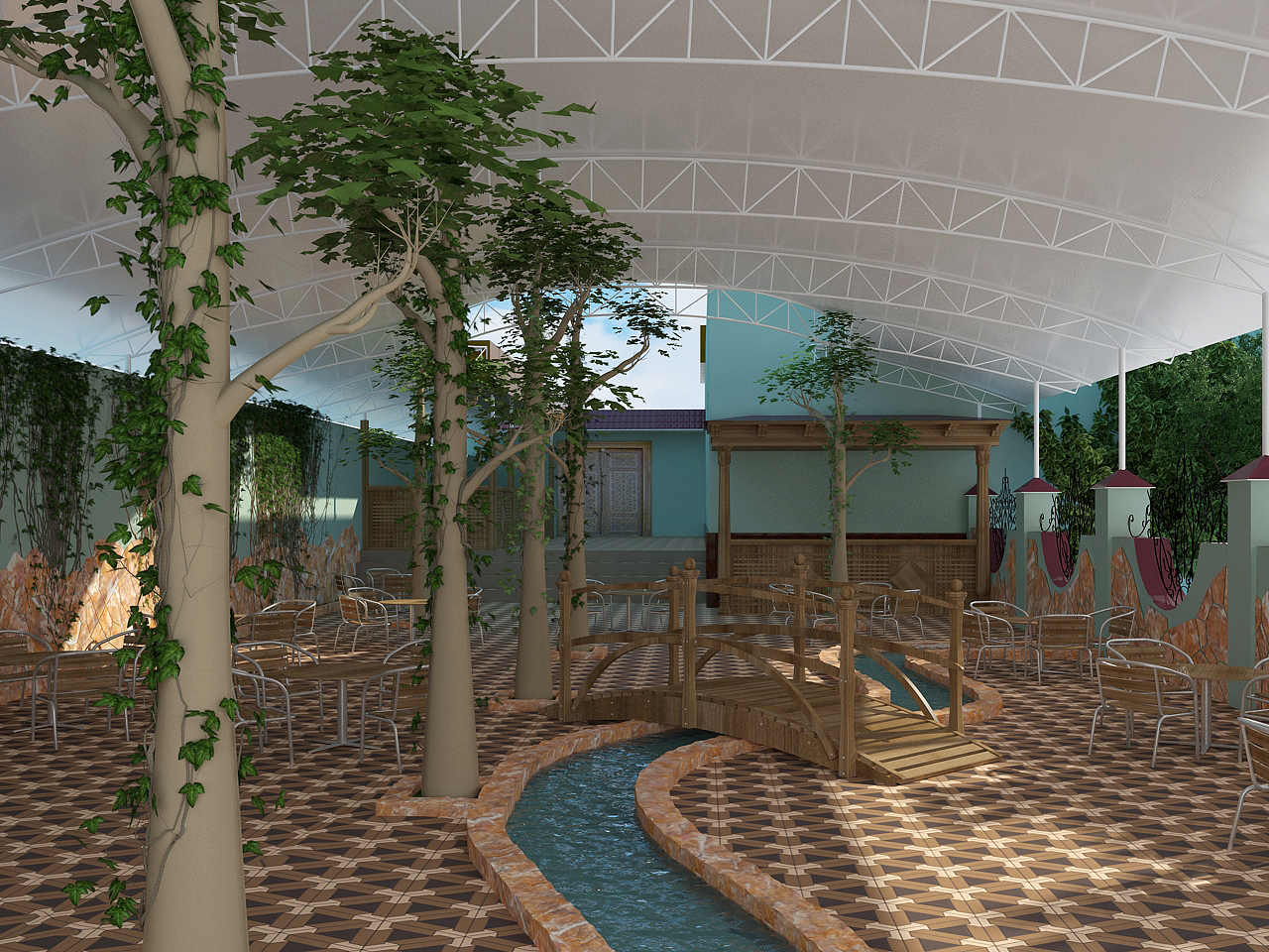 Дизайн летнего кафе