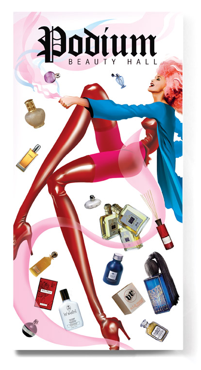 макет открытки "Podium Beauty Hall"