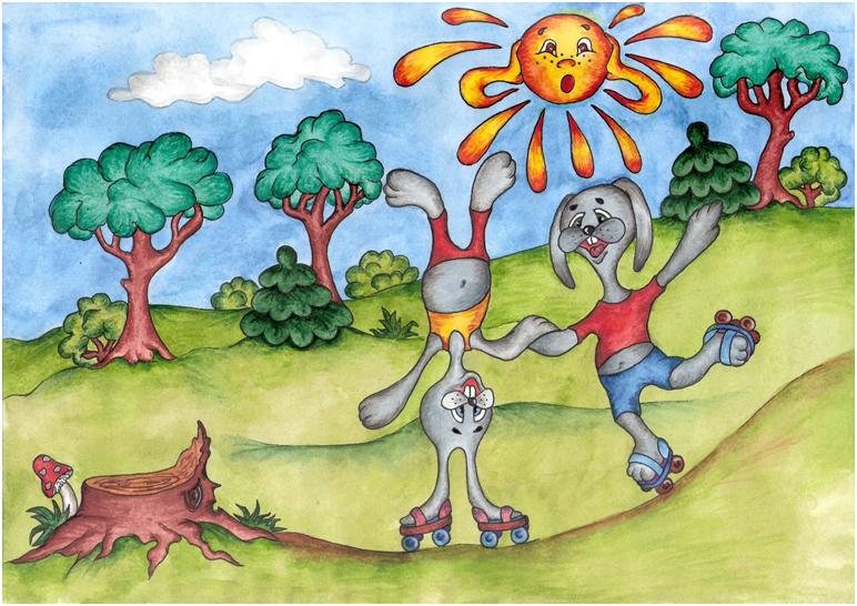 Кролики на роликах 1