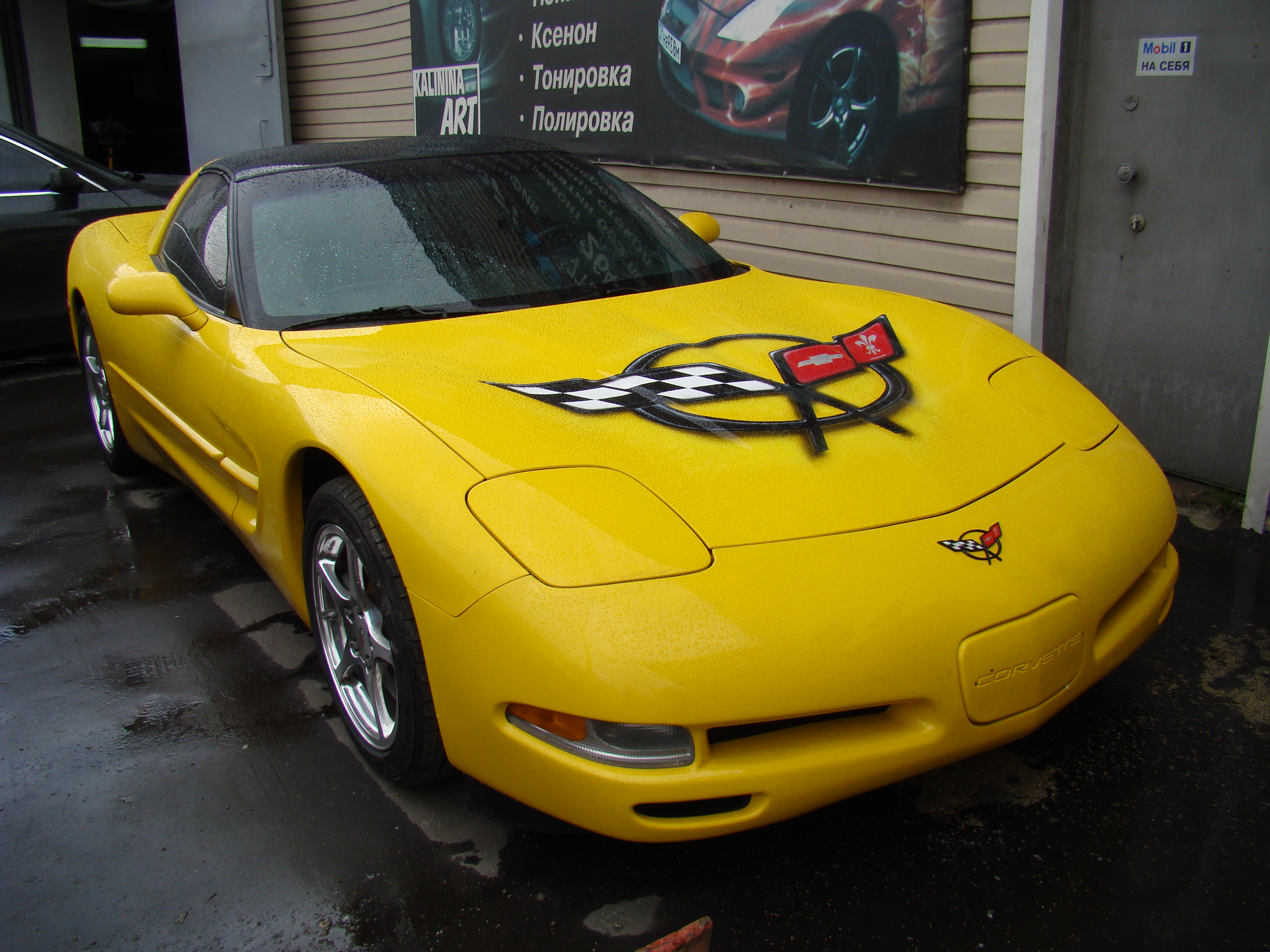 Аэрография логотипа.