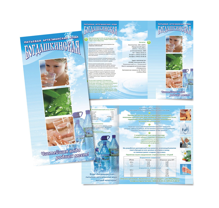 Буклет "Богдашкинская вода"