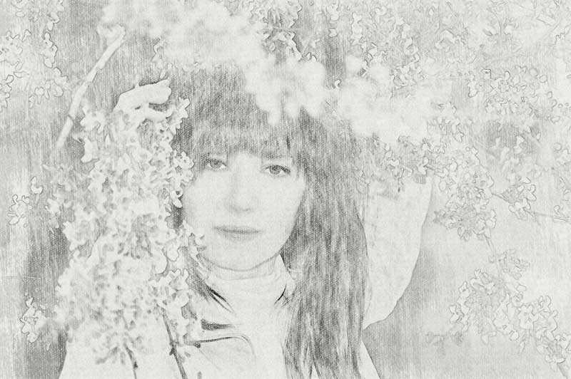 эффект рисунка карандашом