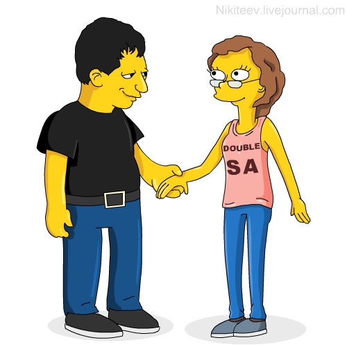 Персонажи в стиле "the Simpsons"